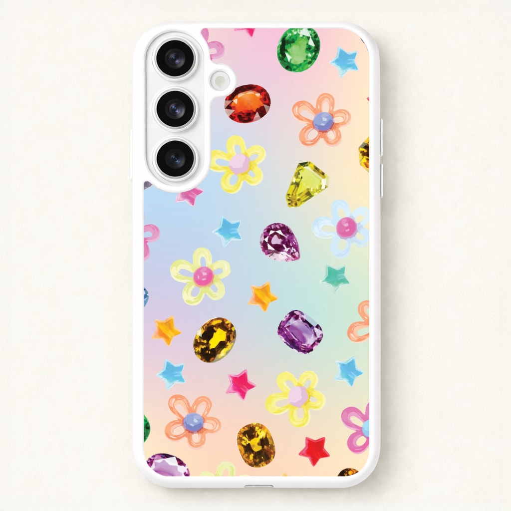 Gradient Rainbow Gems Pattern Phone Case for Galaxy S26