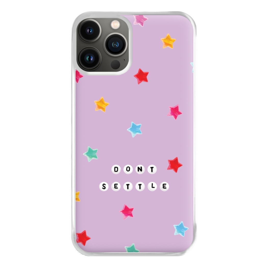 Don't Settle Star Gems Pattern Phone Case for iPhone 11 Pro Max