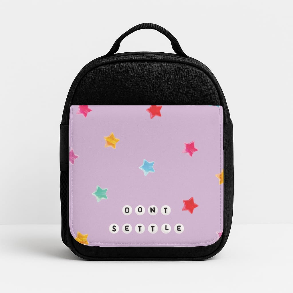 Don't Settle Star Gems Pattern Insulated Lunchbox