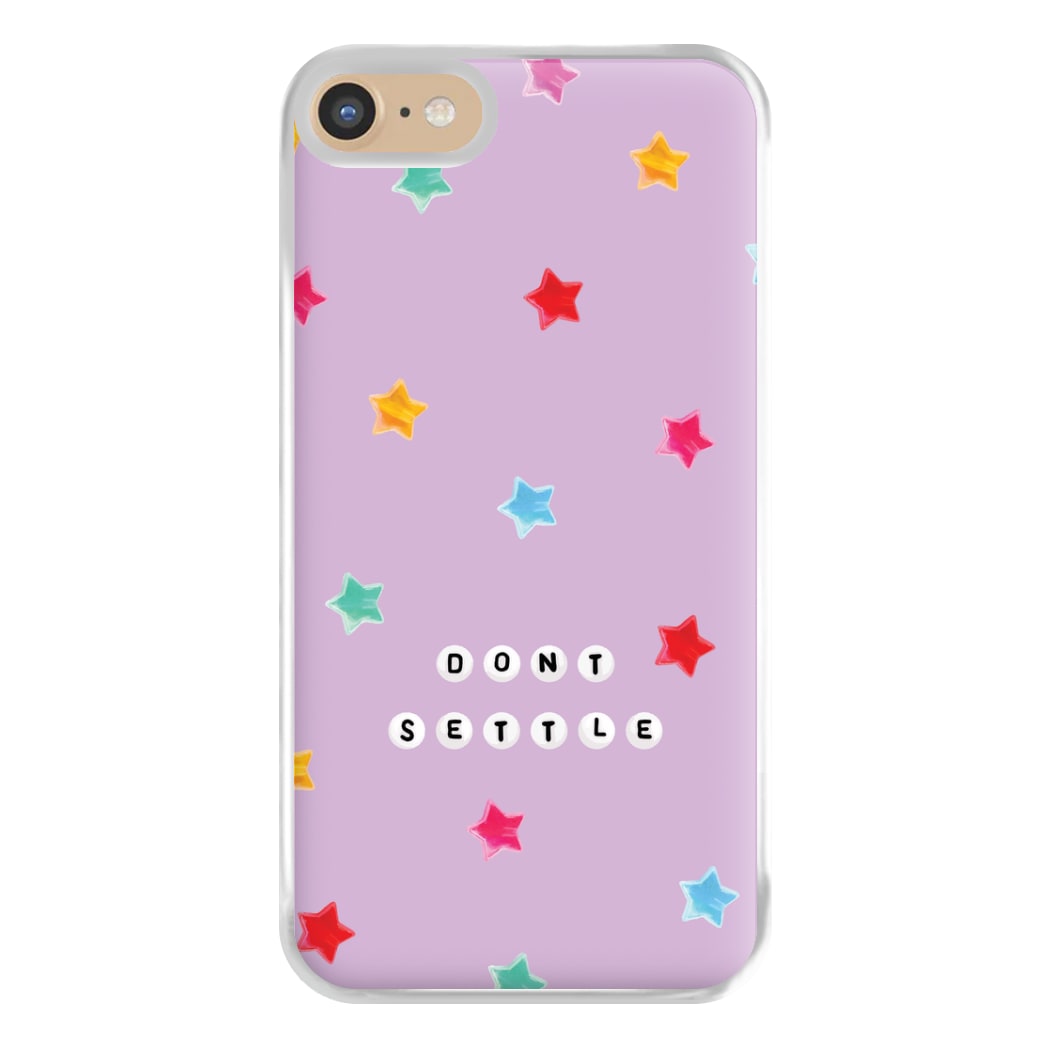 Don't Settle Star Gems Pattern Phone Case for iPhone 6 / 7 / 8 / SE