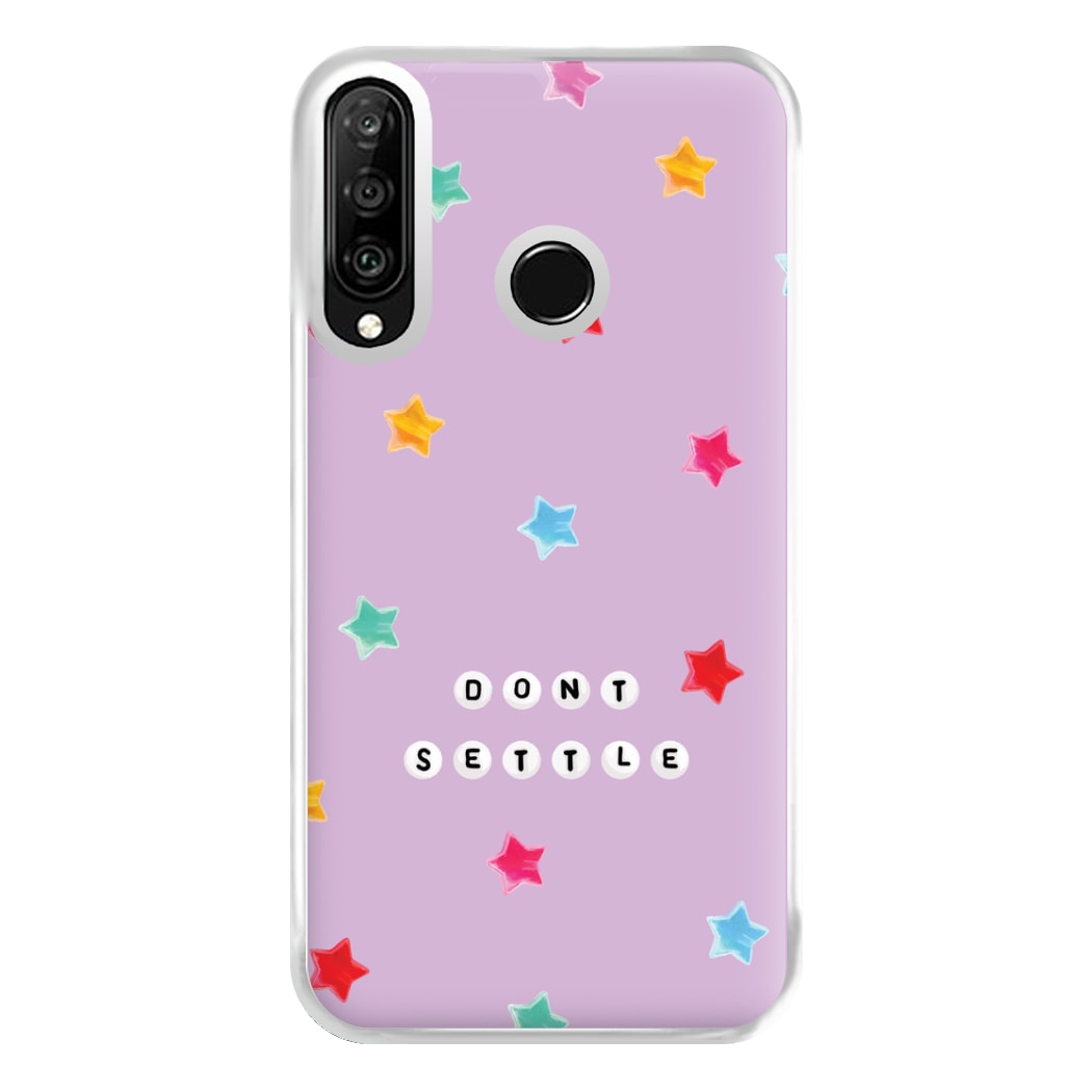 Don't Settle Star Gems Pattern Phone Case for Huawei P30 Lite