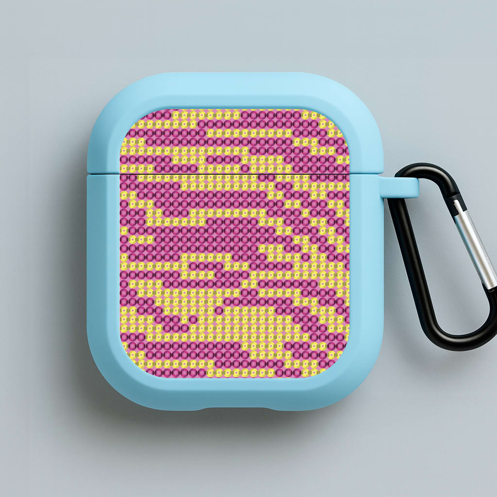 Sequin Tiger Pattern Blue AirPods Case