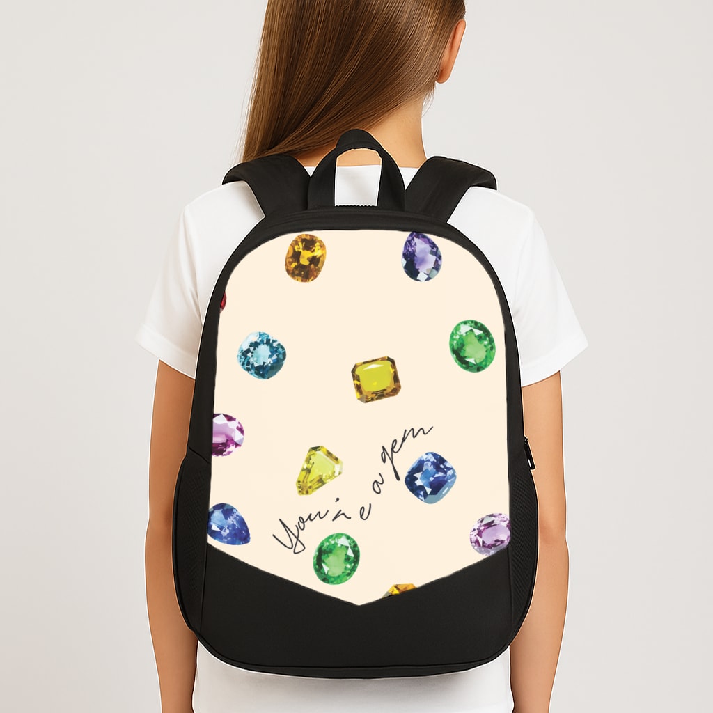 You're A Gem Pattern Large School Bag