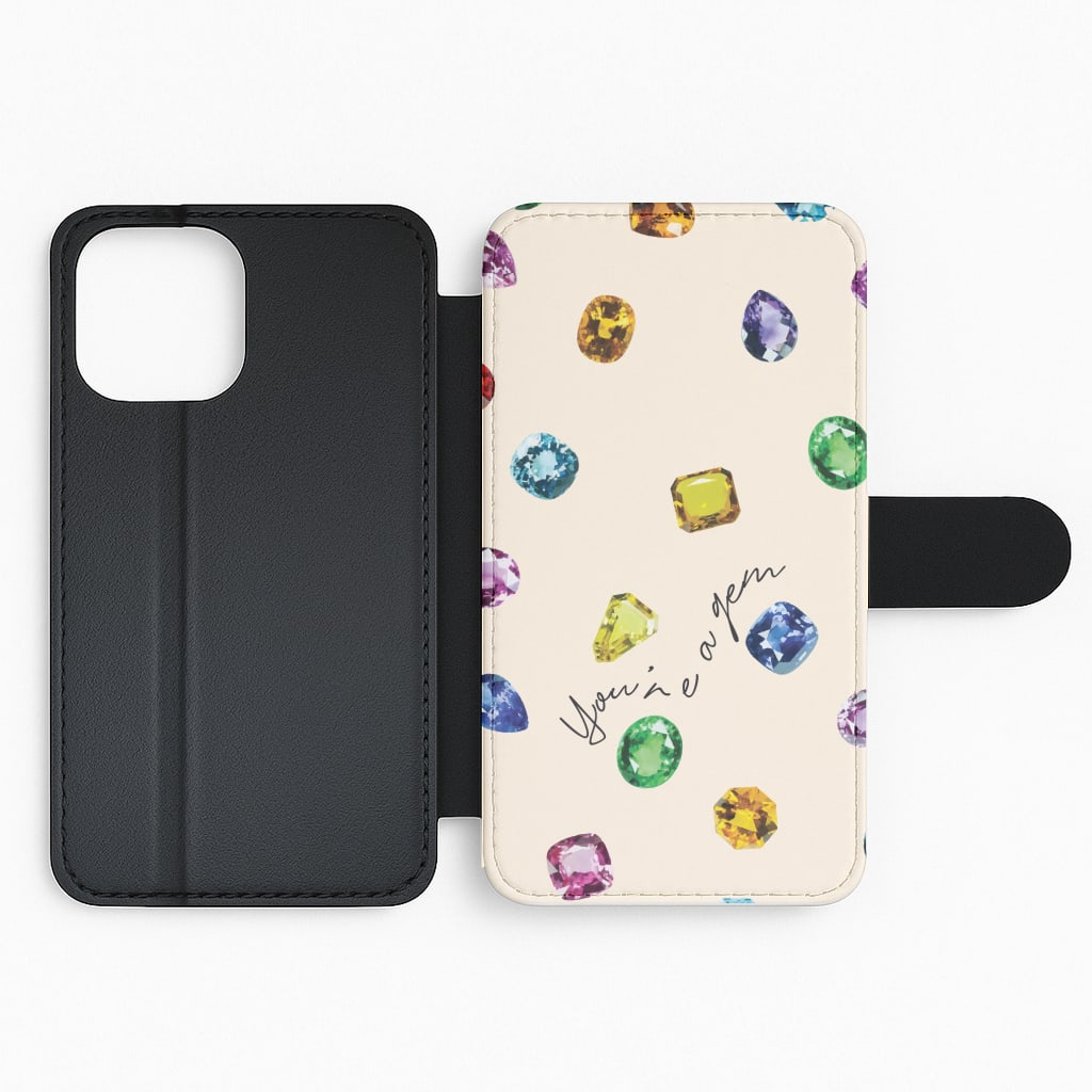 You're A Gem Pattern Flip Phone Case