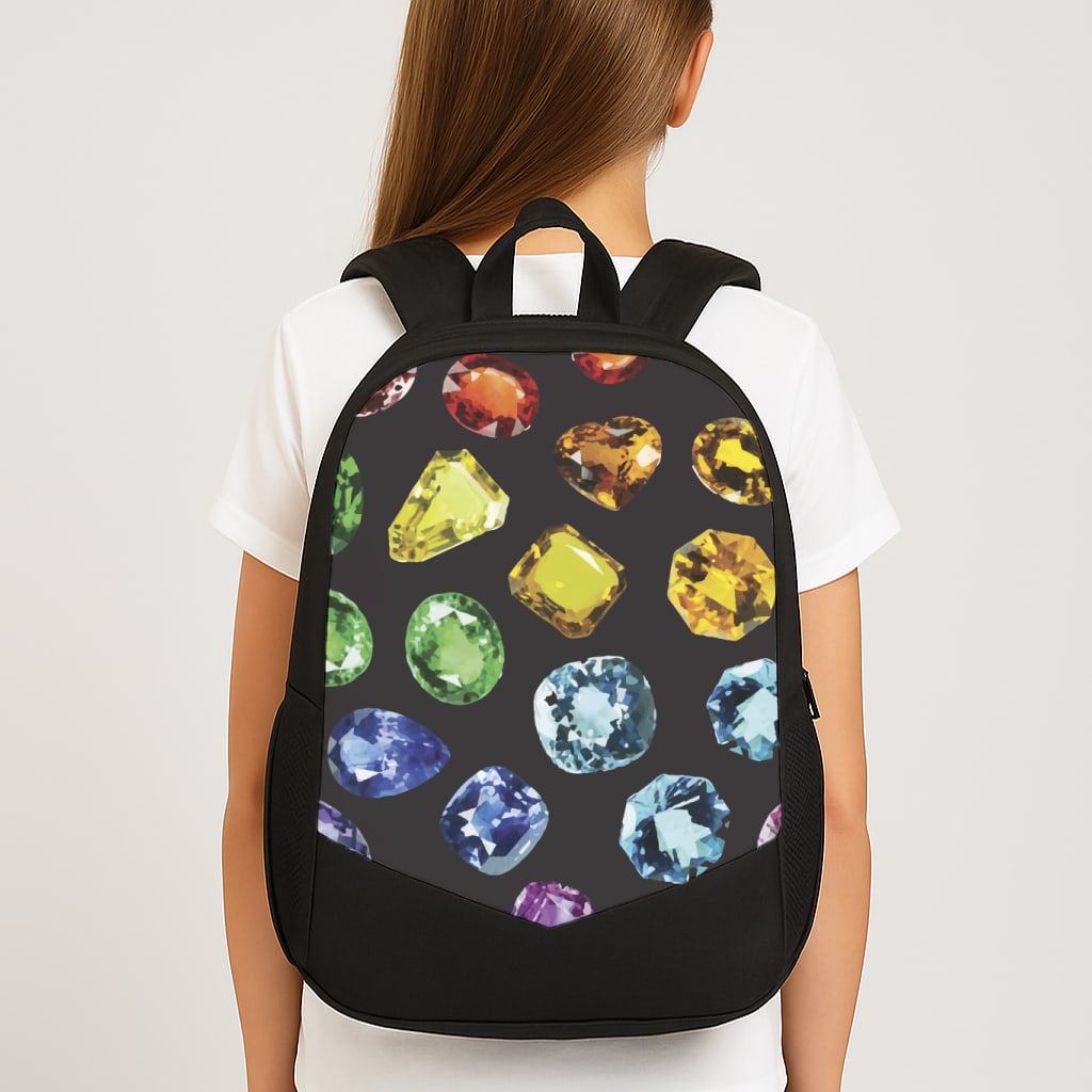 Rainbow Gems Assortment Pattern Backpack
