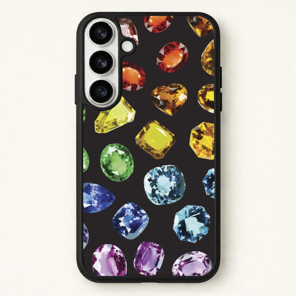 Rainbow Gems Assortment Pattern Phone Case for Galaxy S26 Plus