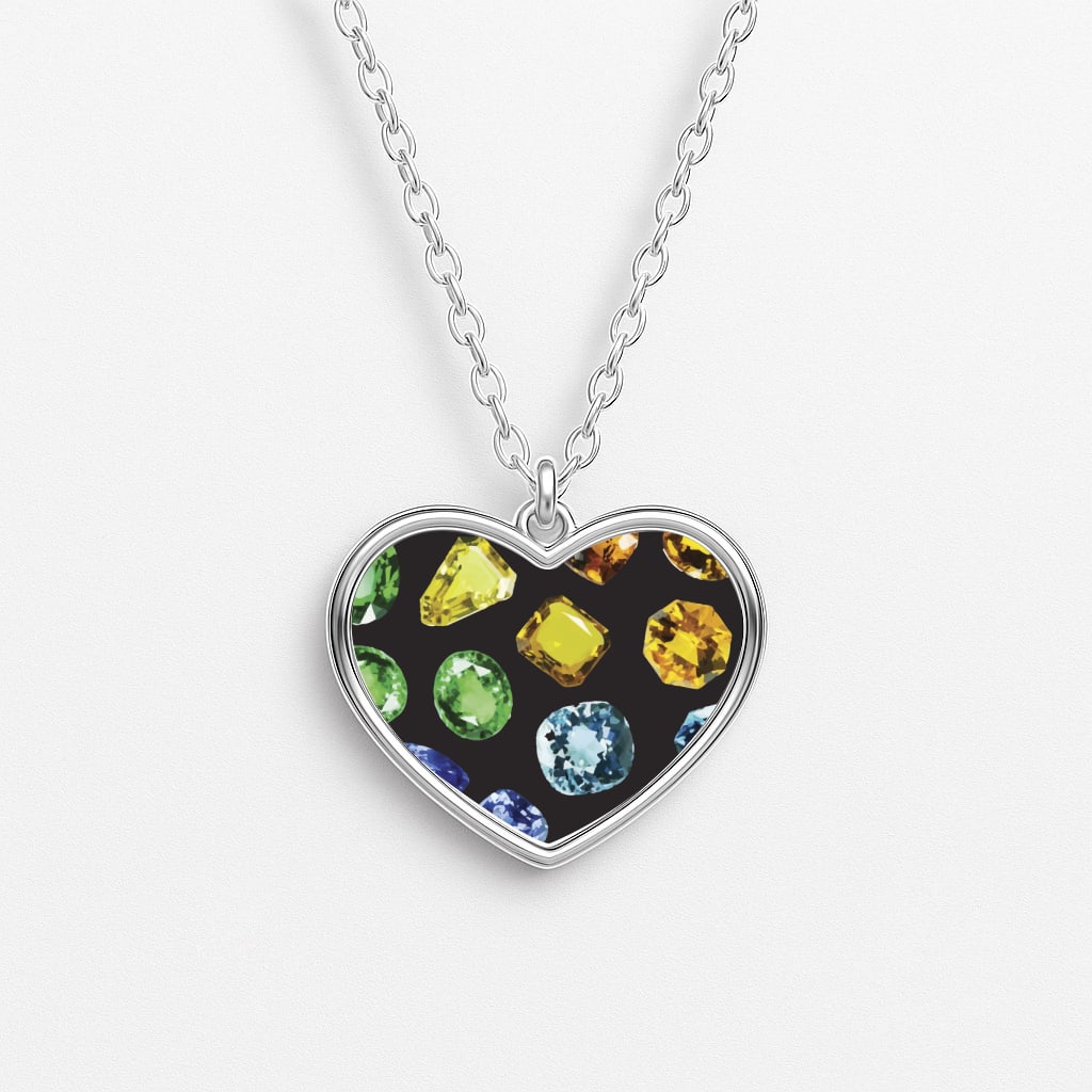 Rainbow Gems Assortment Pattern Necklace