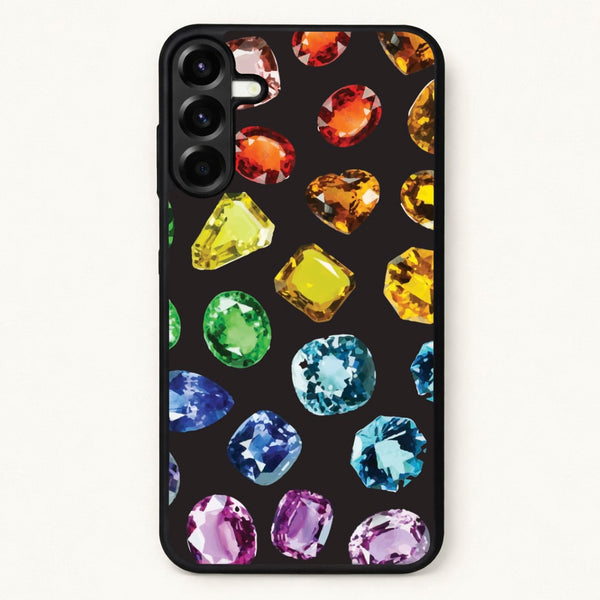 Rainbow Gems Assortment Pattern Phone Case for Galaxy A57