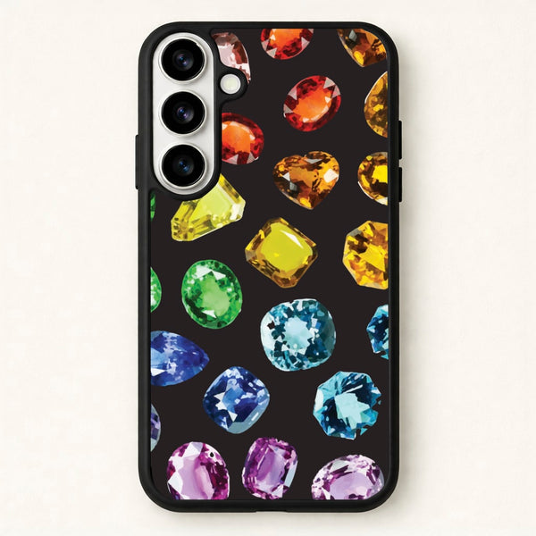Rainbow Gems Assortment Pattern Phone Case for Galaxy S26