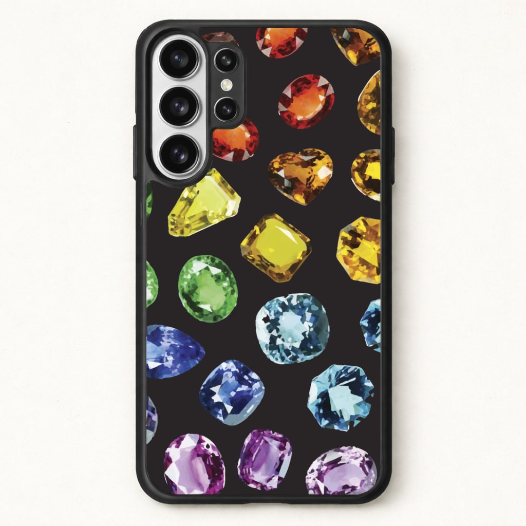 Rainbow Gems Assortment Pattern Phone Case for Galaxy S26 Ultra