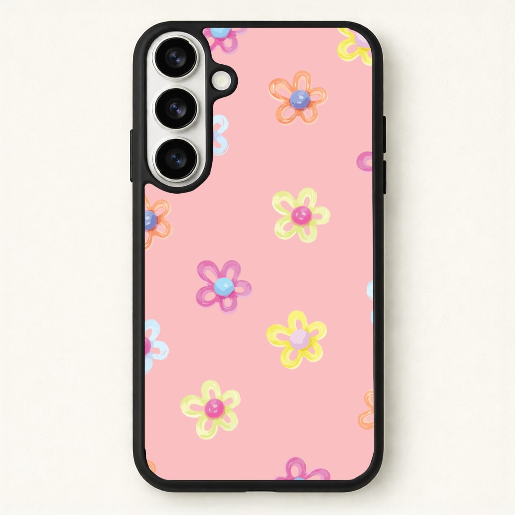 Flower Gems Pattern Phone Case for Galaxy S26 Plus