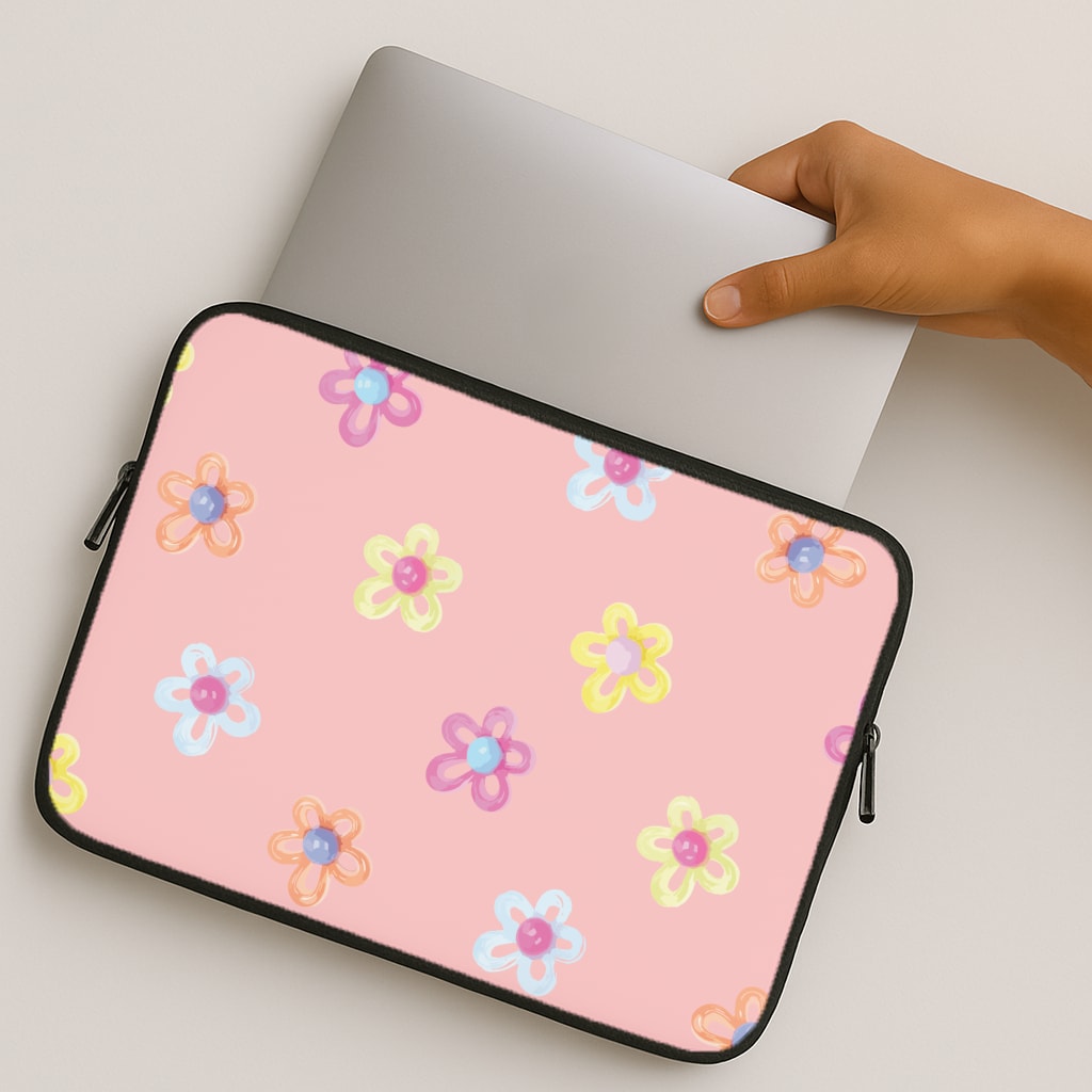 Flower Gems Pattern MacBook Case
