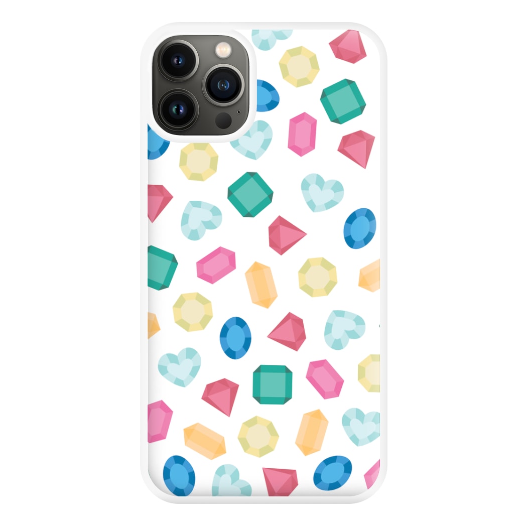 Cartoon Multicoloured Gems Pattern Phone Case for iPhone 13