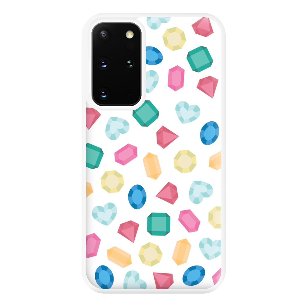 Cartoon Multicoloured Gems Pattern Phone Case for Galaxy S20 Plus