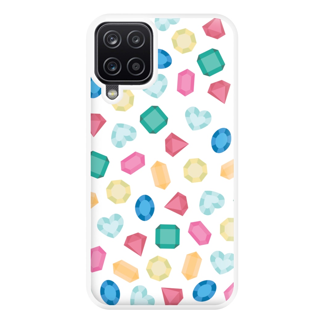 Cartoon Multicoloured Gems Pattern Phone Case for Galaxy A12