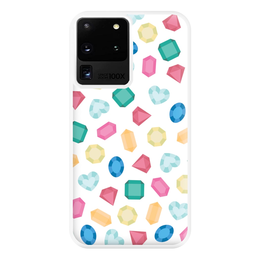 Cartoon Multicoloured Gems Pattern Phone Case for Galaxy S20 Ultra