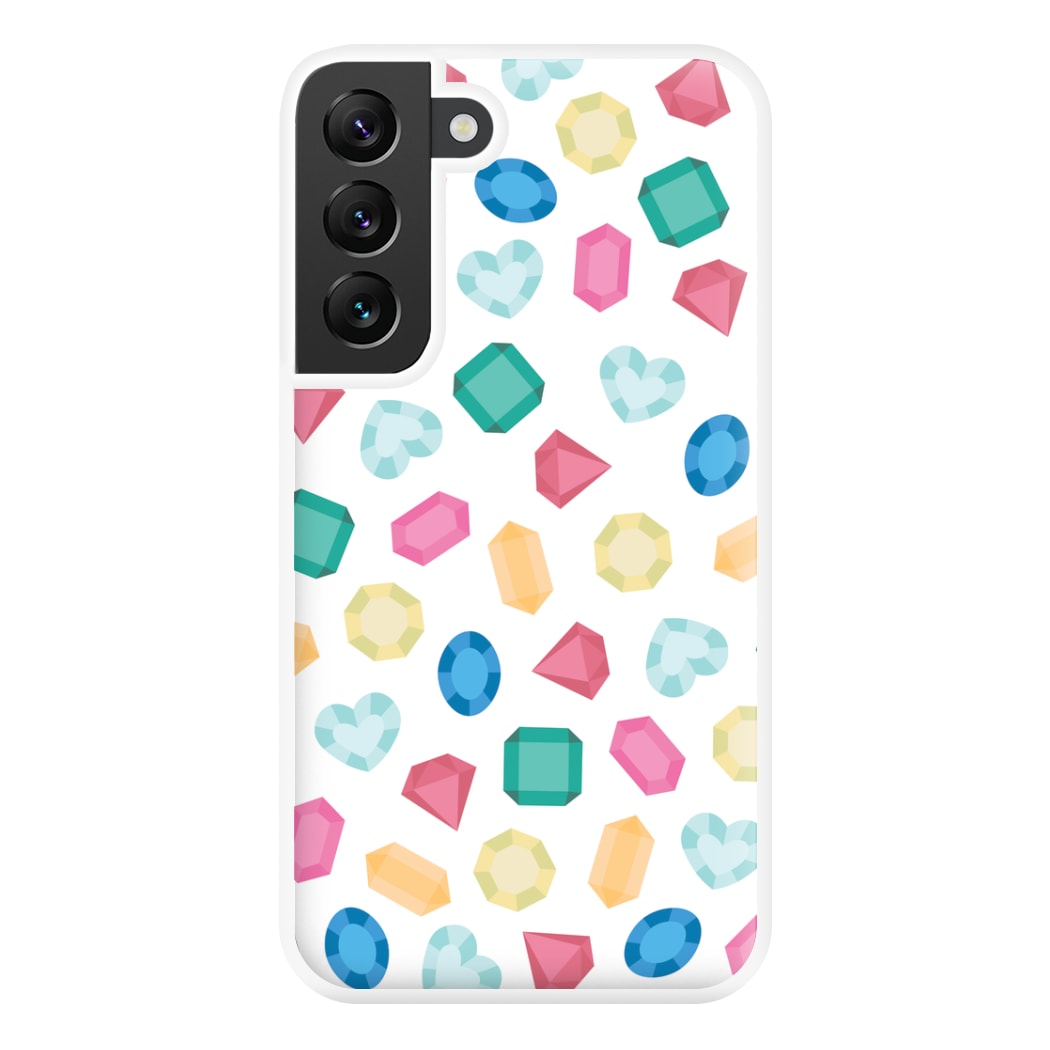 Cartoon Multicoloured Gems Pattern Phone Case for Galaxy S22 Plus