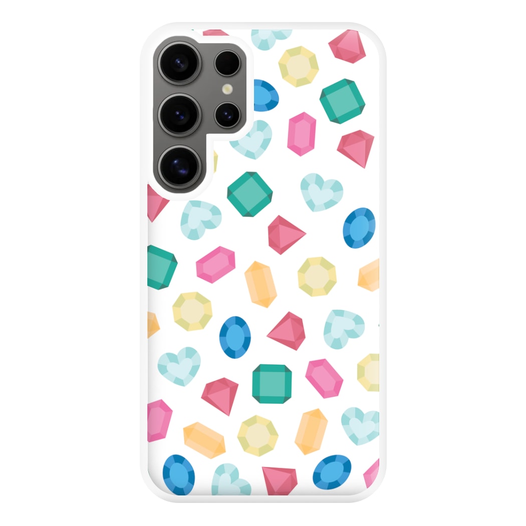 Cartoon Multicoloured Gems Pattern Phone Case for Galaxy S24 Ultra