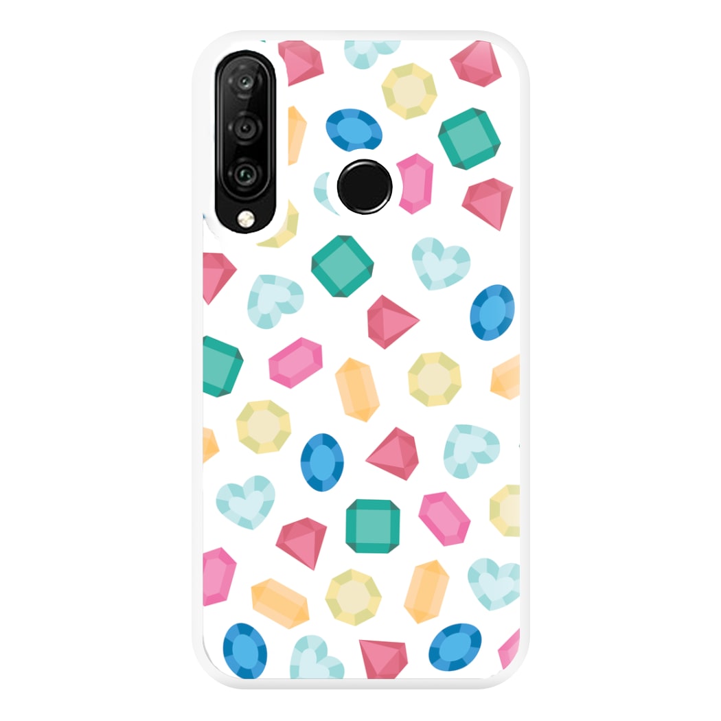 Cartoon Multicoloured Gems Pattern Phone Case for Huawei P30 Lite