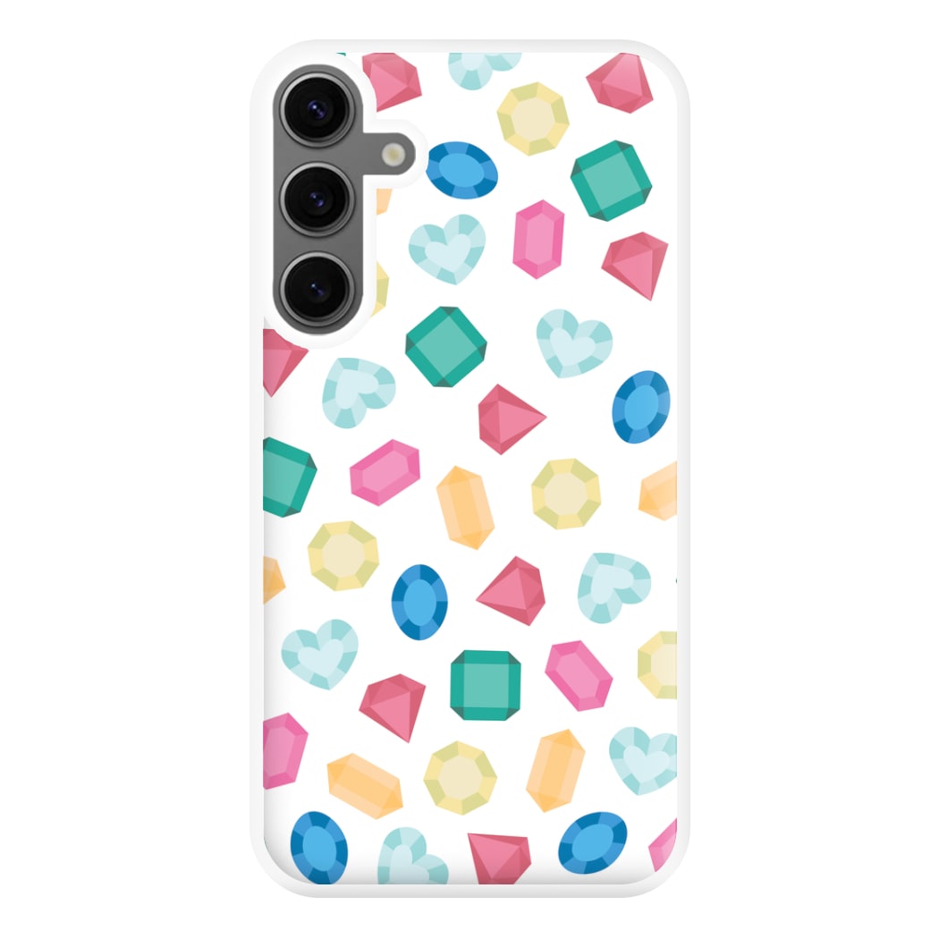 Cartoon Multicoloured Gems Pattern Phone Case for Galaxy S24FE