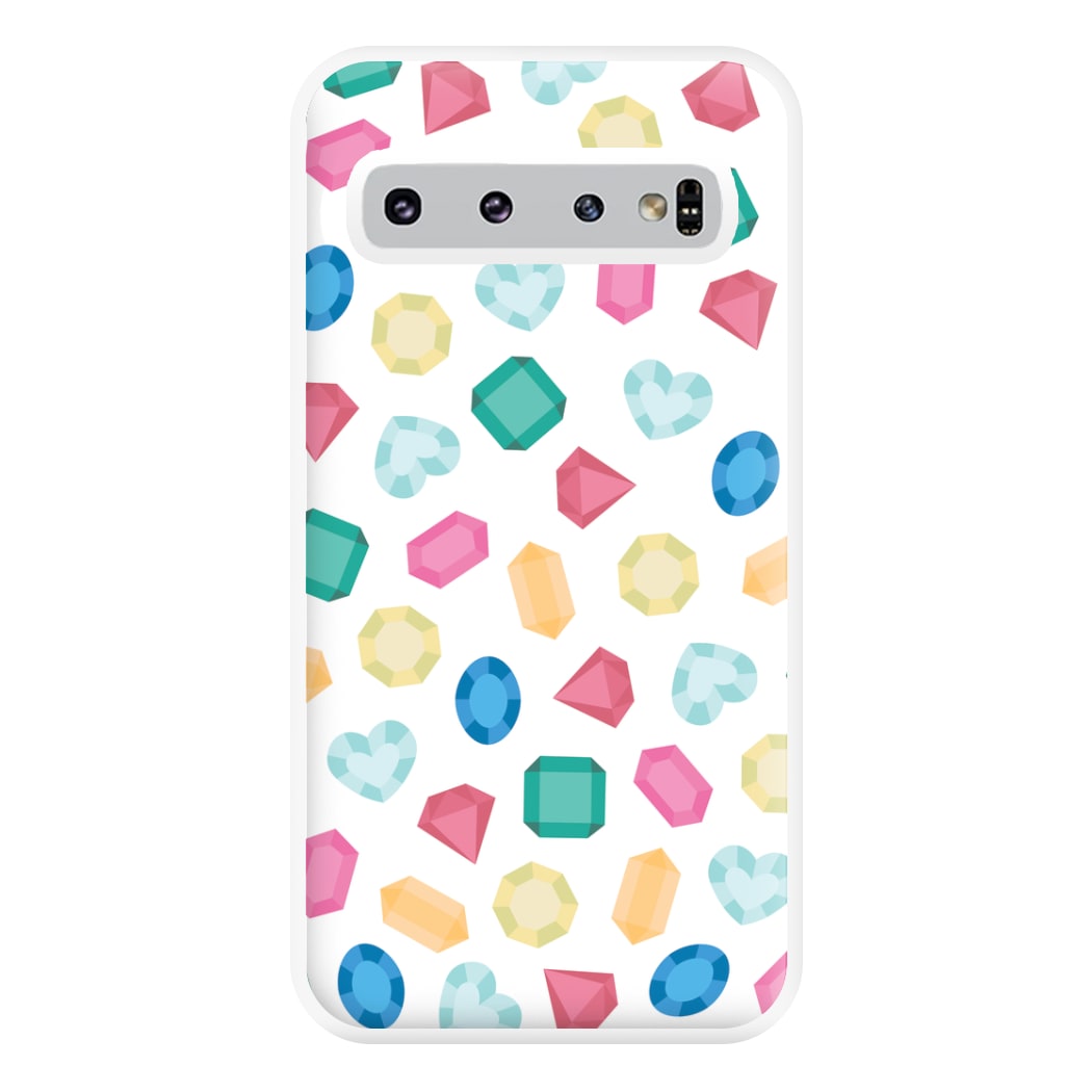 Cartoon Multicoloured Gems Pattern Phone Case for Galaxy S10 Plus