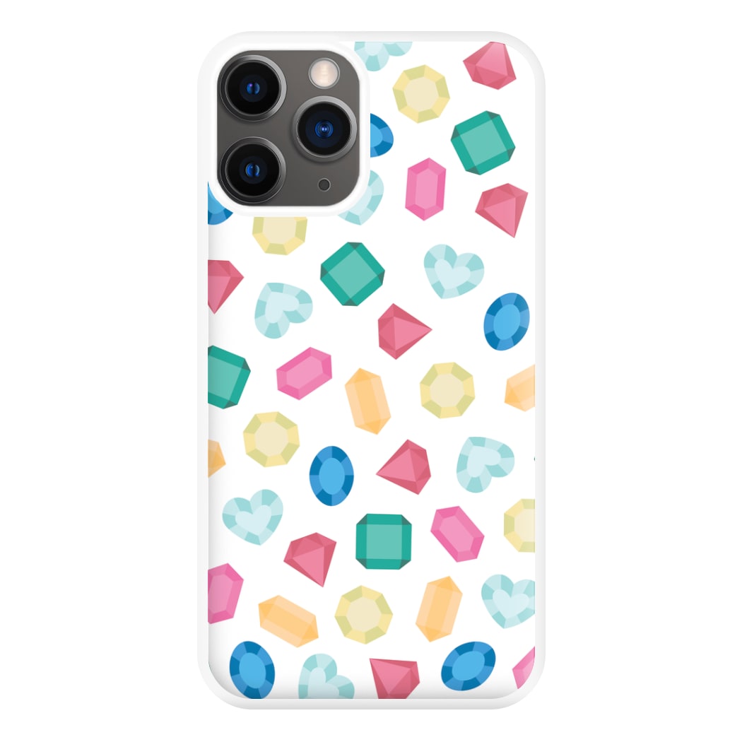 Cartoon Multicoloured Gems Pattern Phone Case for iPhone 12 Pro Max