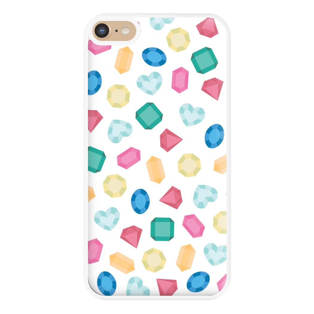 Cartoon Multicoloured Gems Pattern Phone Case for iPhone 6 Plus / 7 Plus / 8 Plus