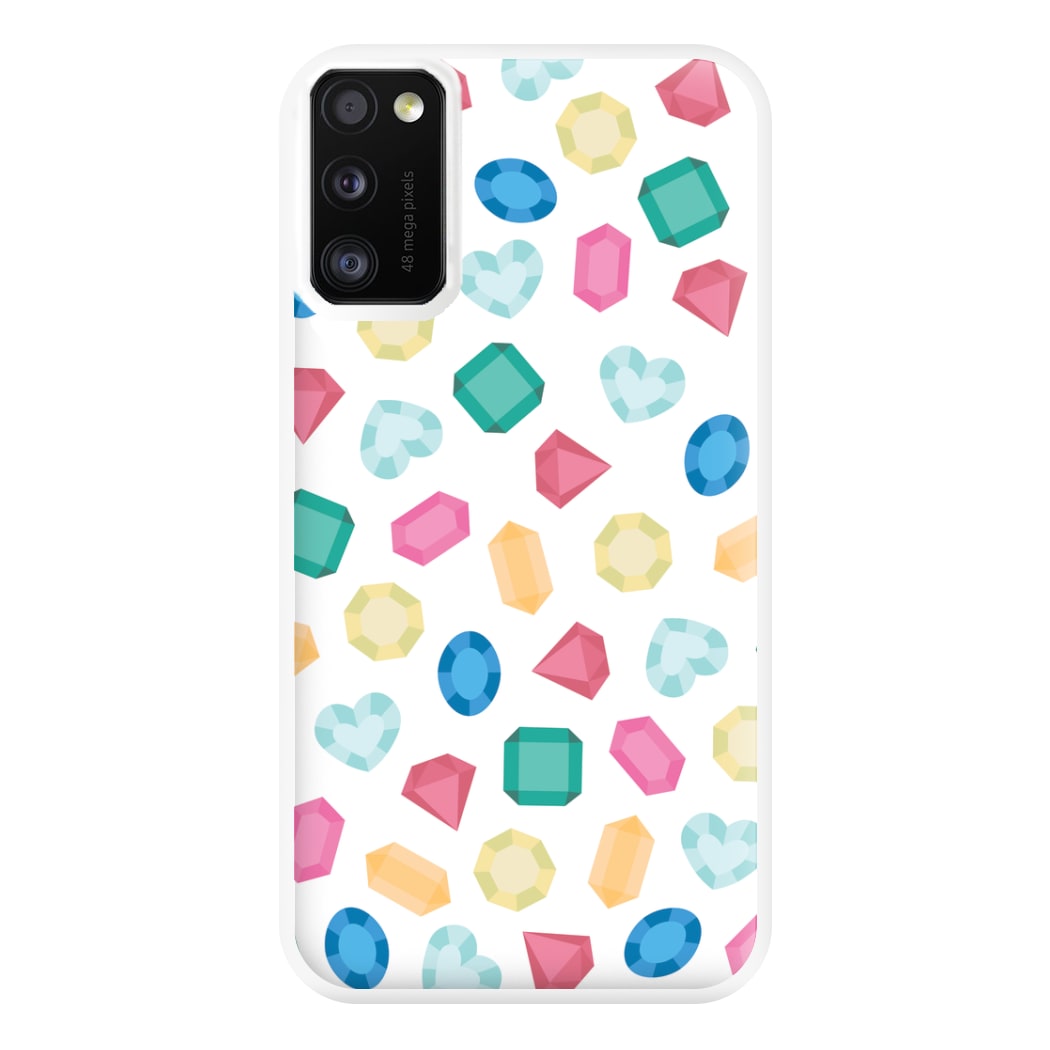 Cartoon Multicoloured Gems Pattern Phone Case for Galaxy A41