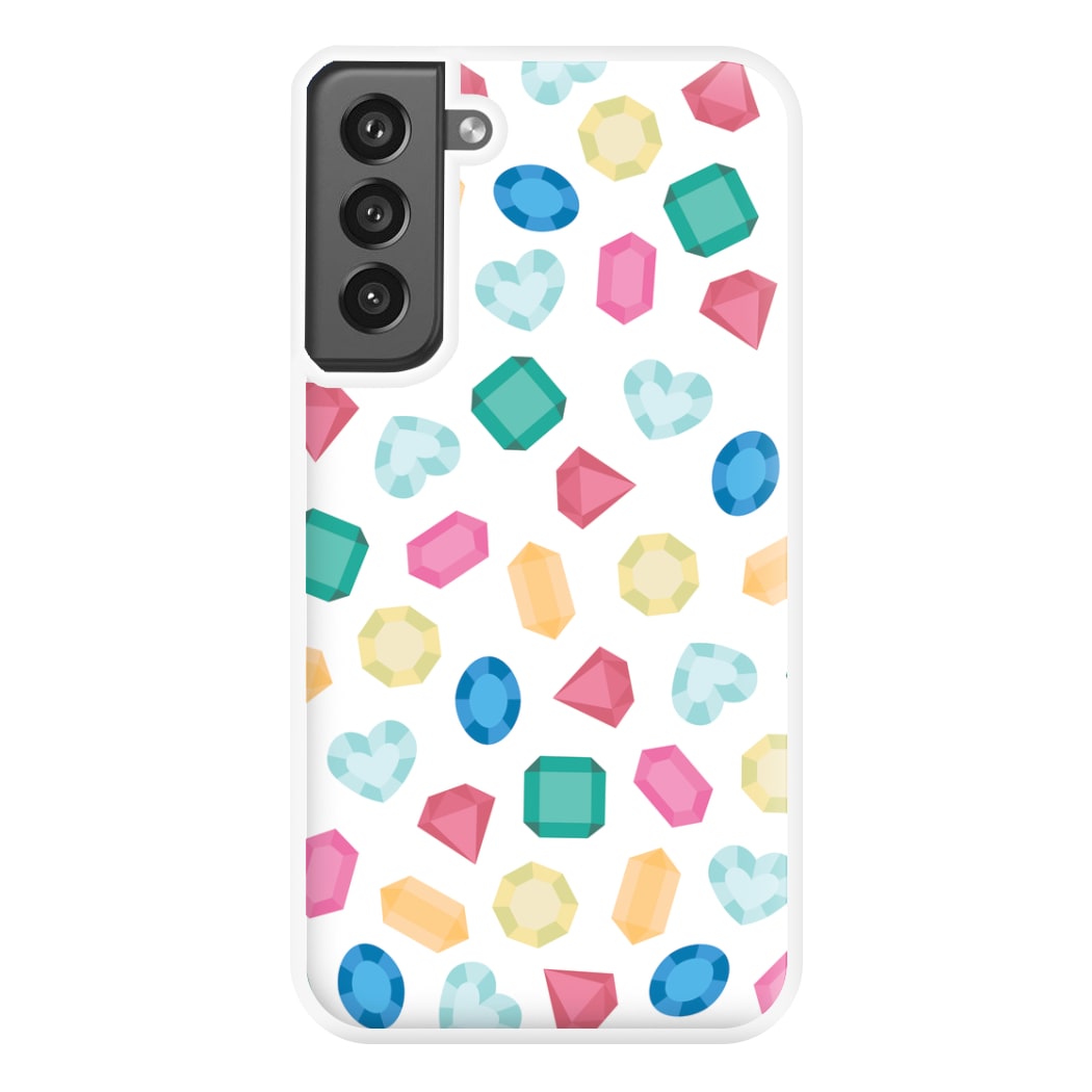 Cartoon Multicoloured Gems Pattern Phone Case for Galaxy S21FE
