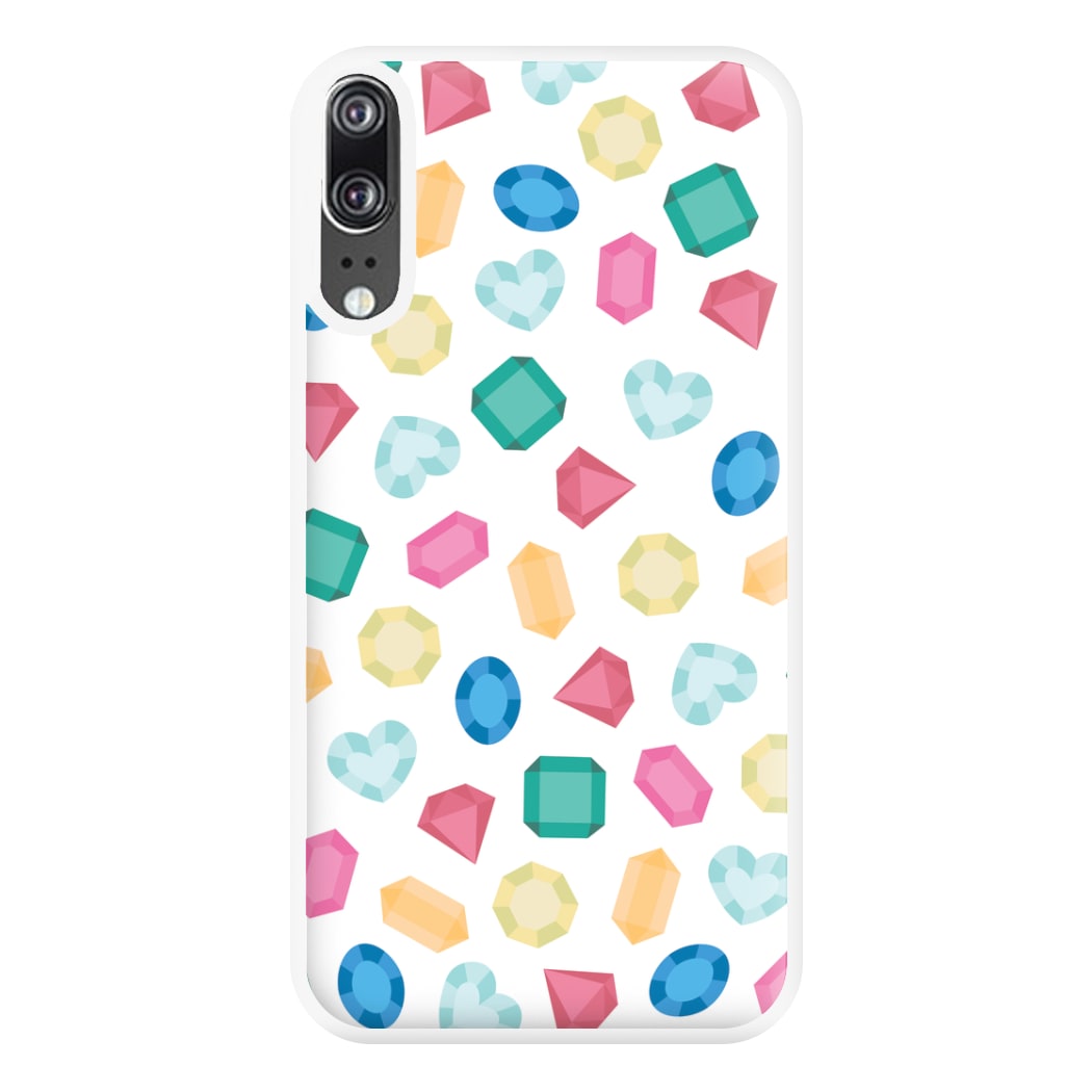 Cartoon Multicoloured Gems Pattern Phone Case for Huawei P20