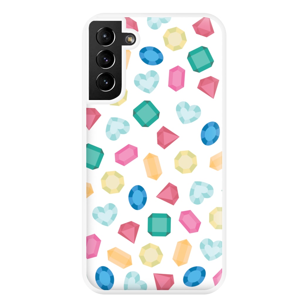 Cartoon Multicoloured Gems Pattern Phone Case for Galaxy S21 Plus