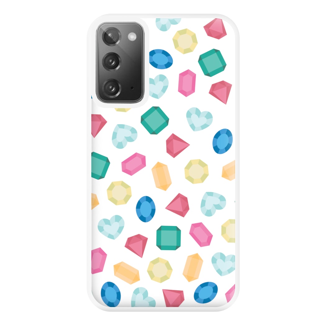 Cartoon Multicoloured Gems Pattern Phone Case for Galaxy Note 20 Ultra