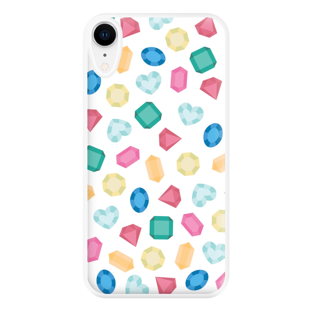 Cartoon Multicoloured Gems Pattern Phone Case for iPhone XR