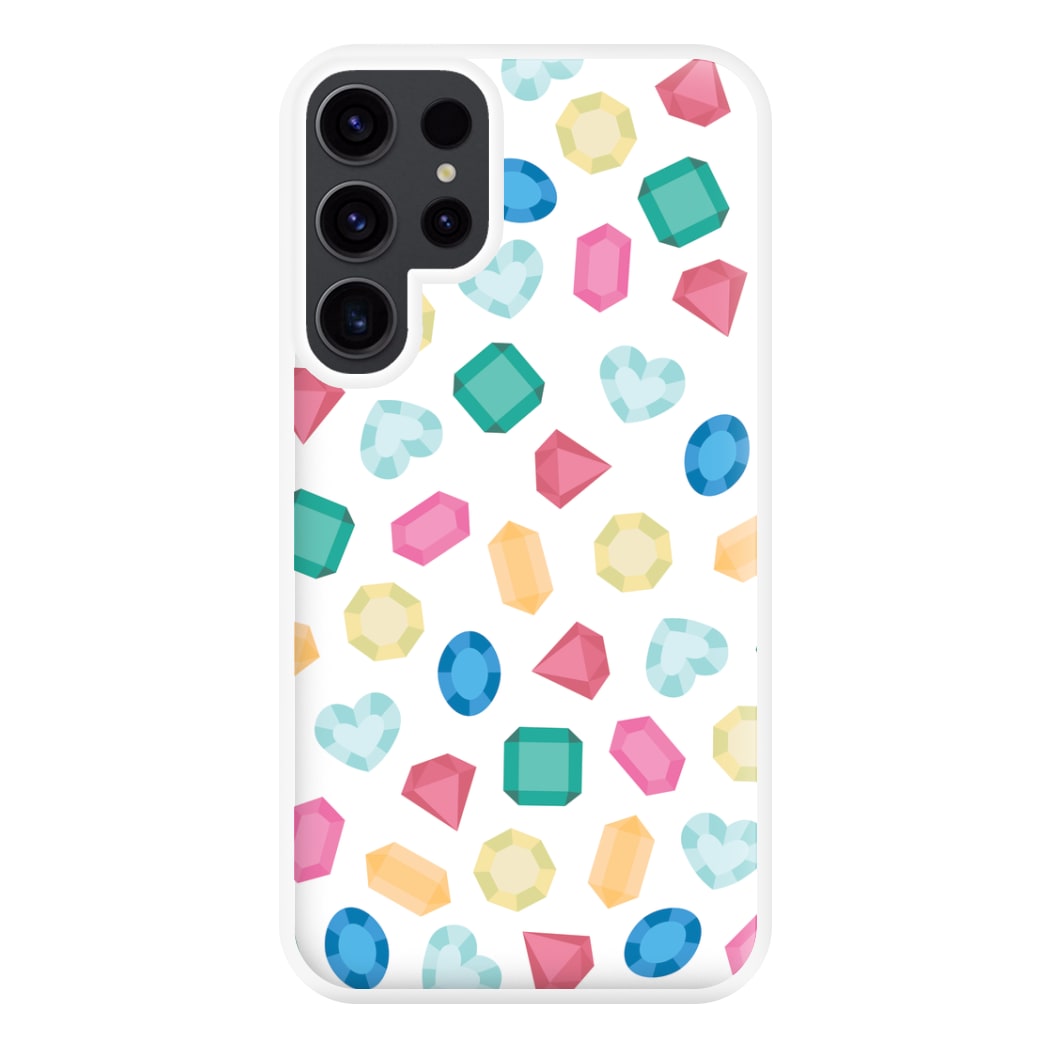 Cartoon Multicoloured Gems Pattern Phone Case for Galaxy S23 Ultra