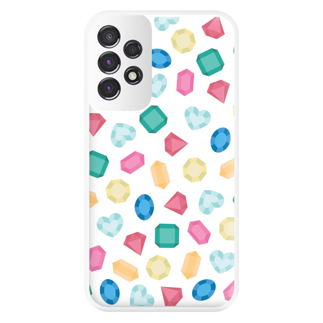 Cartoon Multicoloured Gems Pattern Phone Case for Galaxy A53