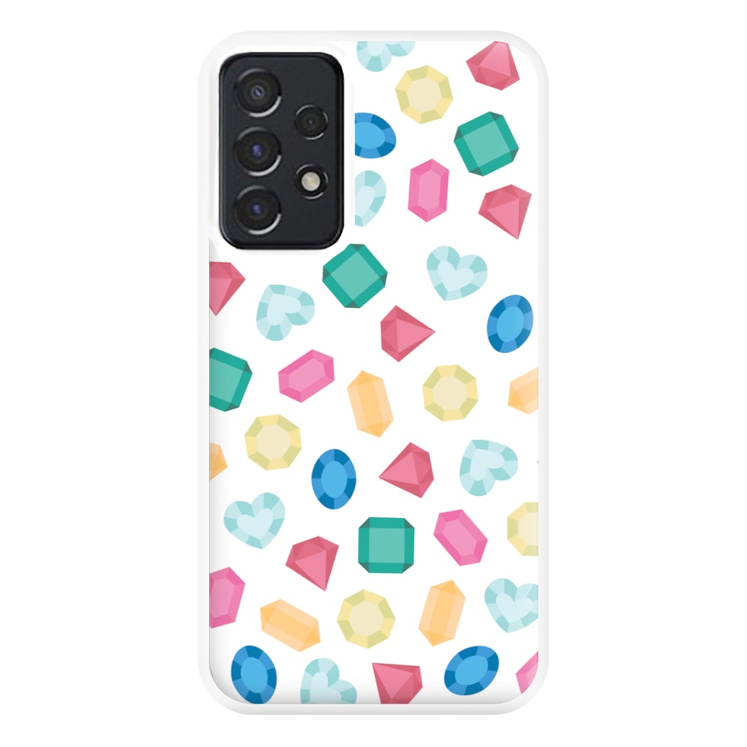 Cartoon Multicoloured Gems Pattern Phone Case for Galaxy A52 / A52s