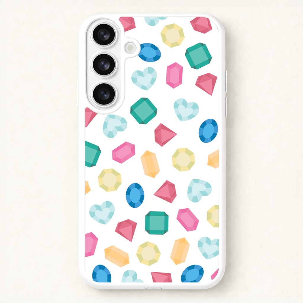 Cartoon Multicoloured Gems Pattern Phone Case for Galaxy S26