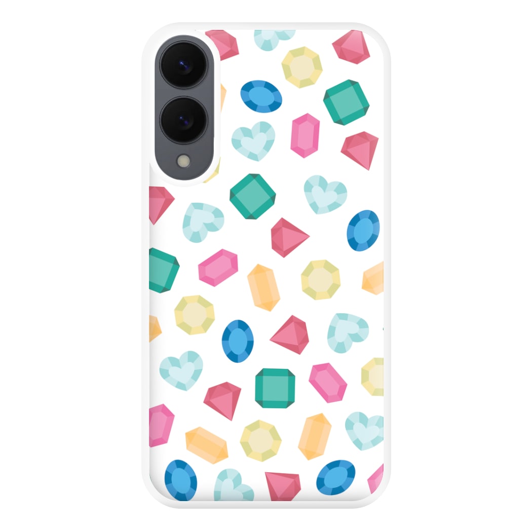 Cartoon Multicoloured Gems Pattern Phone Case for Galaxy S25 Edge