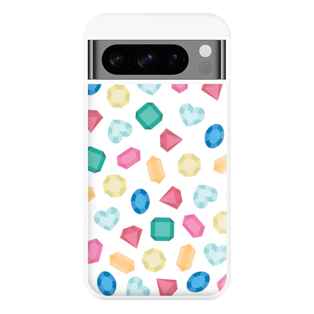 Cartoon Multicoloured Gems Pattern Phone Case for Google Pixel 8 Pro