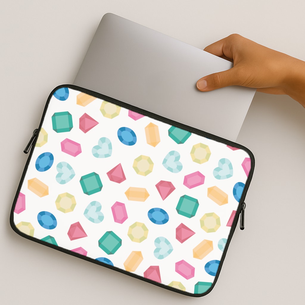Cartoon Multicoloured Gems Pattern MacBook Case
