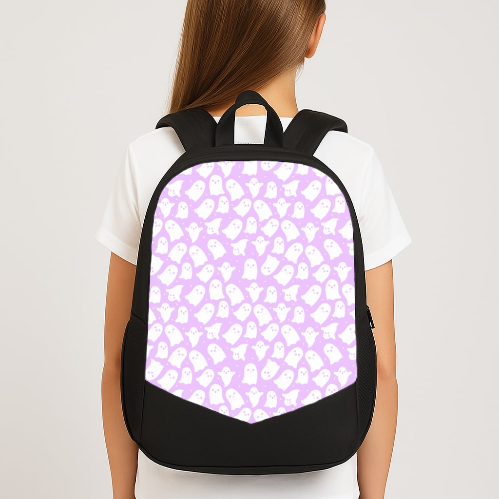 Ghost Pattern Large School Bag