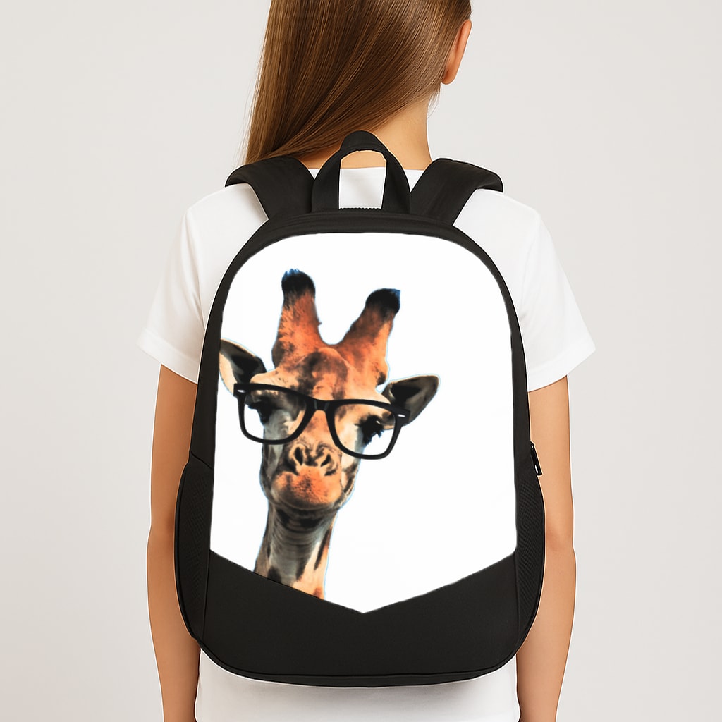 Hipster Giraffe Tumblr Large School Bag