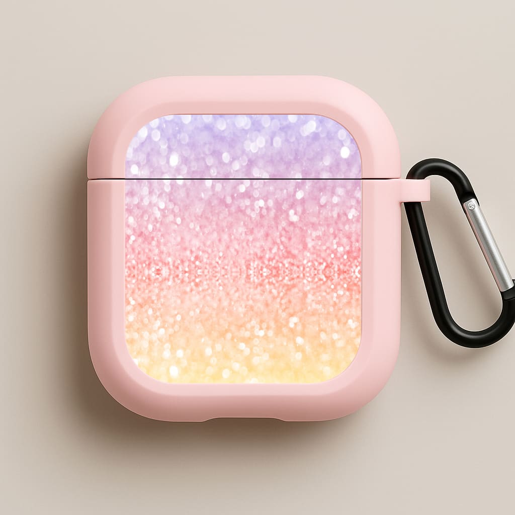 Glitter Splash Pink AirPods Case