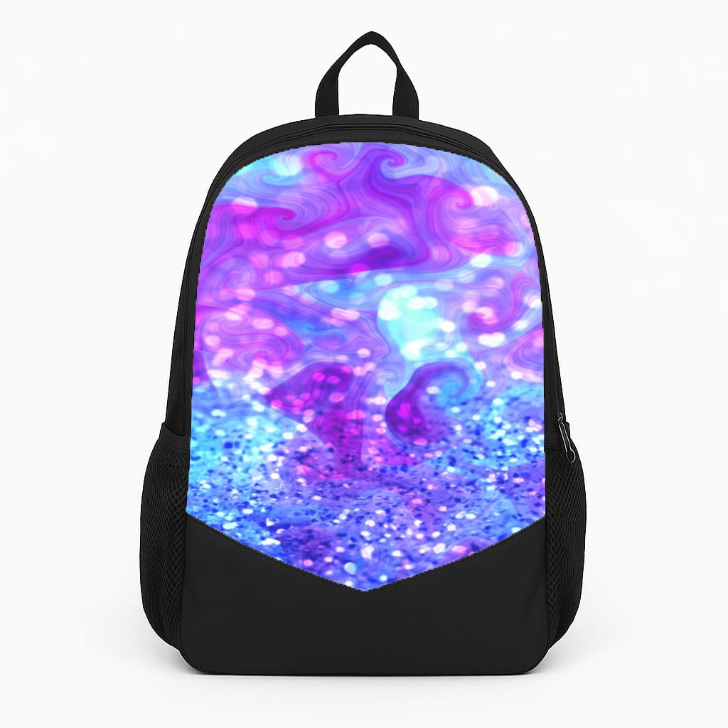 Glitter Swirl, Tumblr Stlye Large Backpack