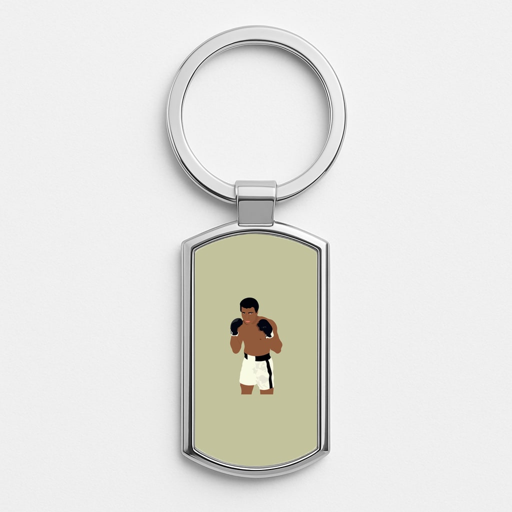 Ali - Boxing Silver Keyring