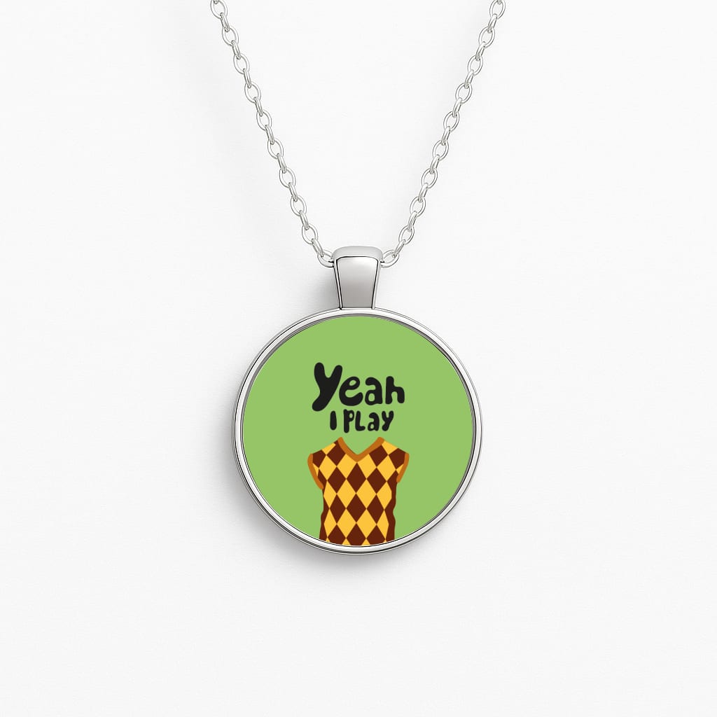 Yeah I play golf - Golf Circle Necklace