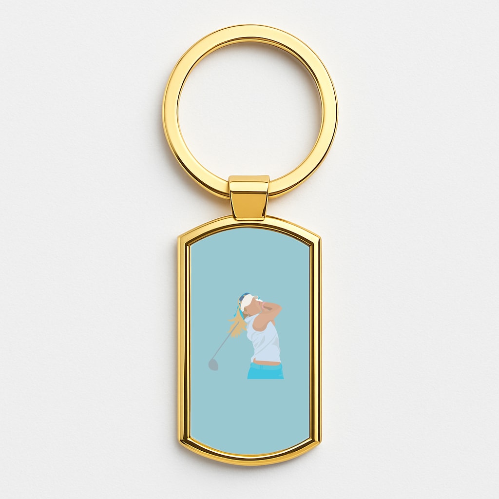 Thompson - Golf Gold Keyring