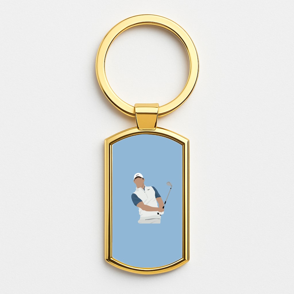 Mcllroy - Golf Gold Keyring