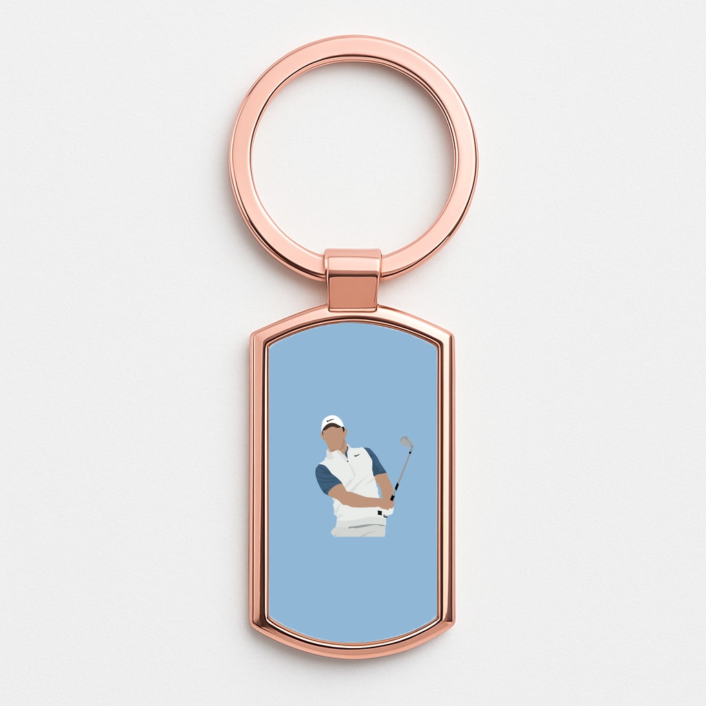 Mcllroy - Golf Rose Gold Keyring