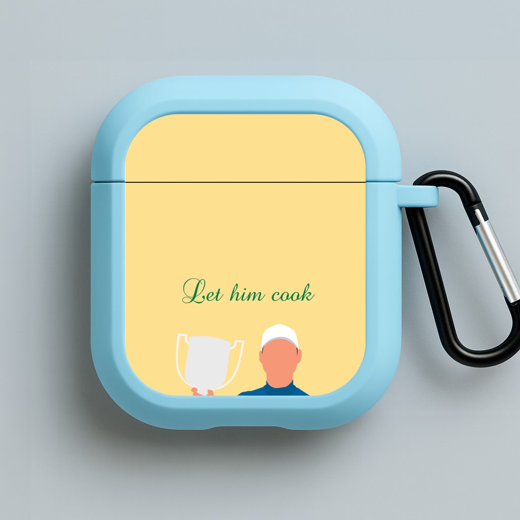 Let Him Cook Blue AirPods Case